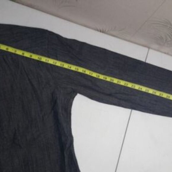 Free Planet Mens Gray Button Down long sleeve shirt 100% Cotton Preppy size XL - Picture 6 of 7